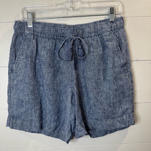 Talbots Pants - Talbots Women's Drawstring Washed-Linen Shorts Cross-Dyed Size Small
